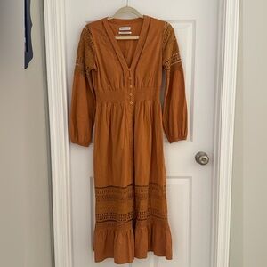 Urban Outfitters Terracotta Long Sleeve Dress